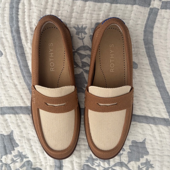 Rothy's Women's Brown and Cream Penny Loafer - Picture 2 of 3